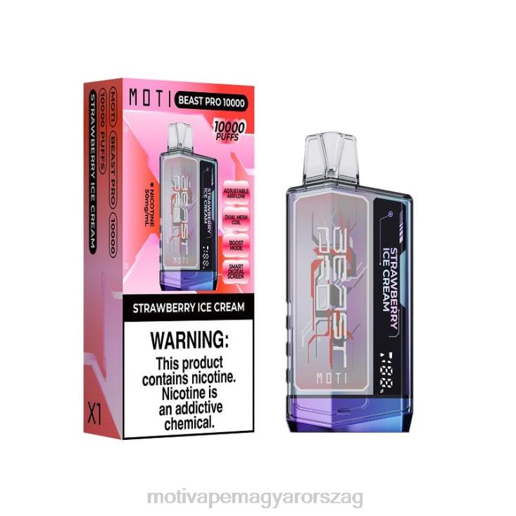 MOTI Beast Pro eldobható vape (5%, 10000 fújás) eperfagylalt BP2P650 Moti Vape Amazon