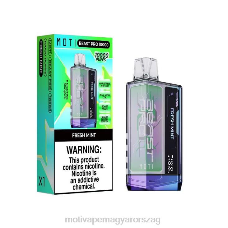 MOTI Beast Pro eldobható vape (5%, 10000 fújás) friss menta BP2P644 Moti Play Mini