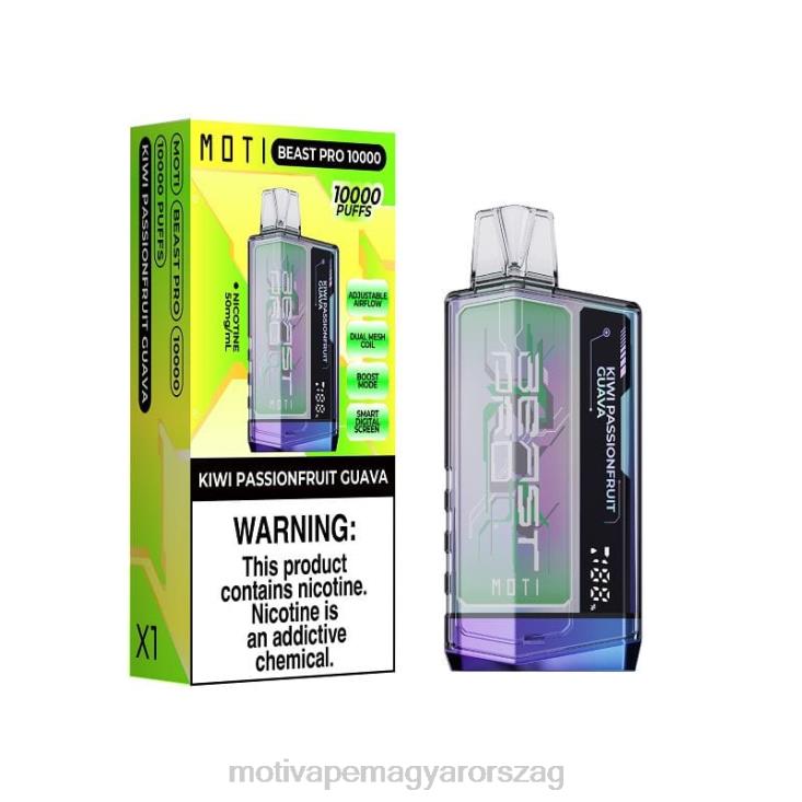MOTI Beast Pro eldobható vape (5%, 10000 fújás) kivi passionfruit guava BP2P646 Moti Vape Disposable Magyarország
