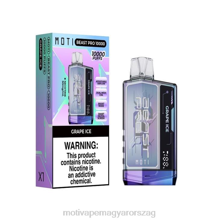 MOTI Beast Pro eldobható vape (5%, 10000 fújás) szőlőjég BP2P645 Moti Play Vape