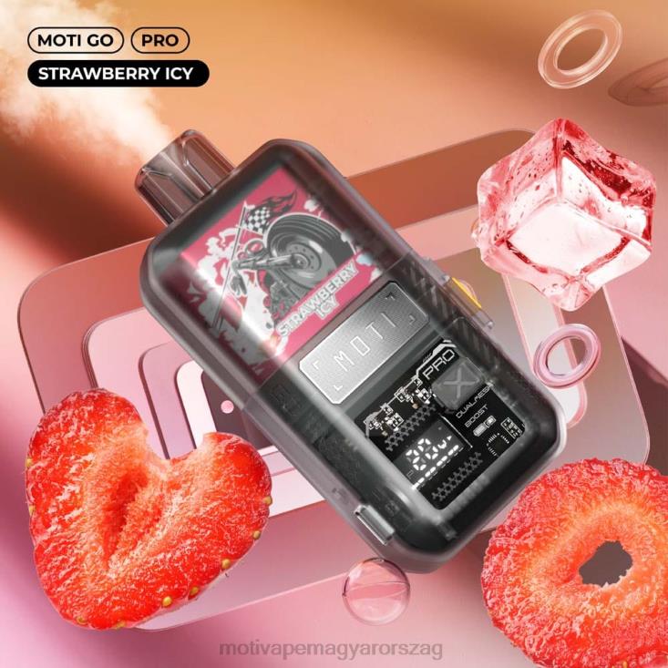 MOTI Go Pro eldobható vape (5%, 12000 fújás) epres jeges BP2P622 Moti Vape Budapest