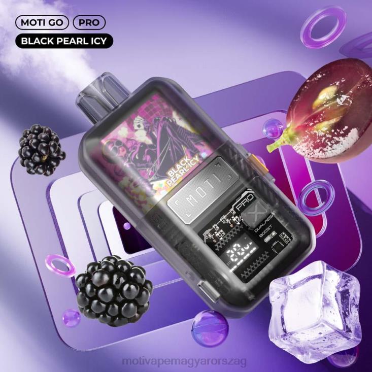 MOTI Go Pro eldobható vape (5%, 12000 fújás) fekete gyöngy jeges BP2P612 Moti Vape Budapest