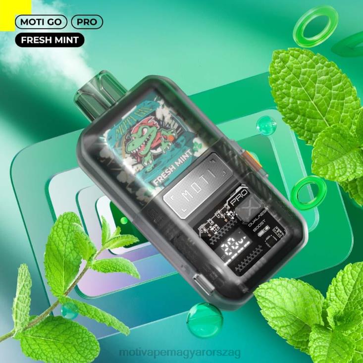 MOTI Go Pro eldobható vape (5%, 12000 fújás) friss menta BP2P616 Moti Vape Disposable Magyarország