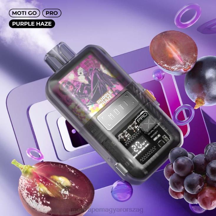 MOTI Go Pro eldobható vape (5%, 12000 fújás) lila köd BP2P619 Moti Vape Review