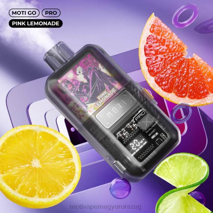 MOTI Go Pro eldobható vape (5%, 12000 fújás) rózsaszín limonádé BP2P618 Moti Vape Near Me