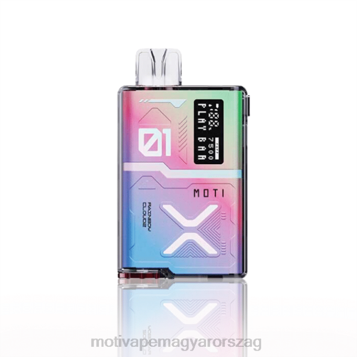 MOTI Play Bar 7500 eldobható vape (5%, 7500 fújás) szivárvány felhő BP2P657 Moti Vape Price