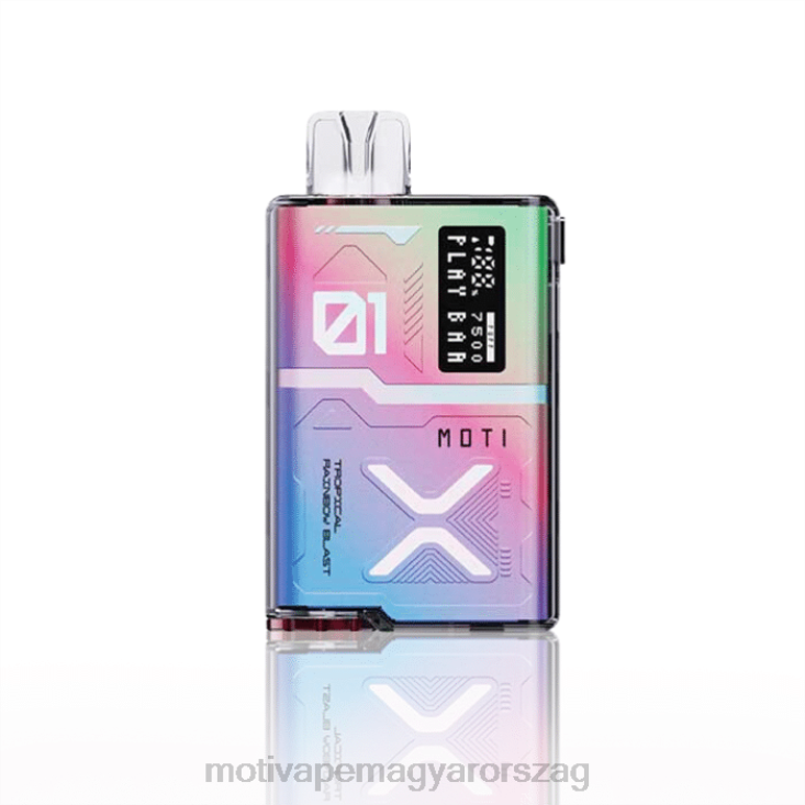 MOTI Play Bar 7500 eldobható vape (5%, 7500 fújás) trópusi szivárványrobbanás BP2P654 Moti Play Mini