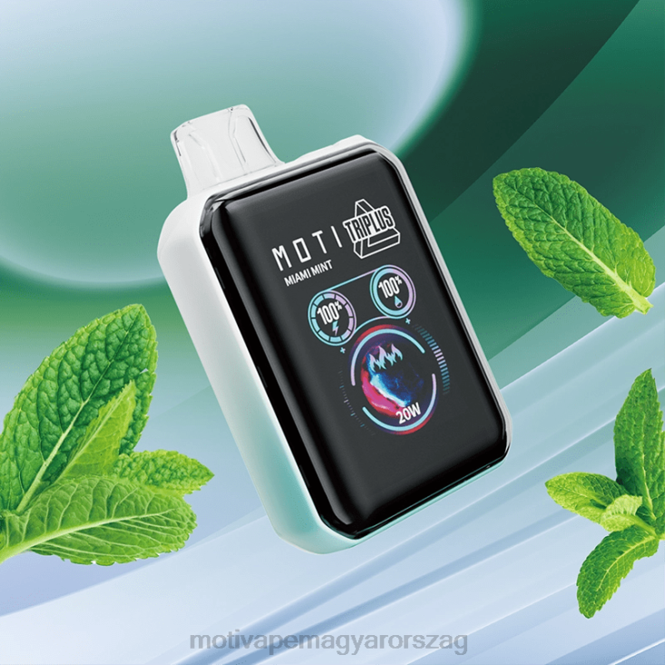 MOTI Triplus 20k eldobható vape (5%, 20000 fújás) miami menta BP2P65 Moti Play Vape