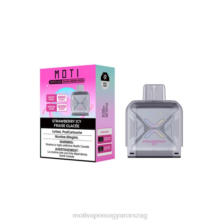 MOTI Go Pro eldobható tok epres jeges BP2P695 Moti Play Vape
