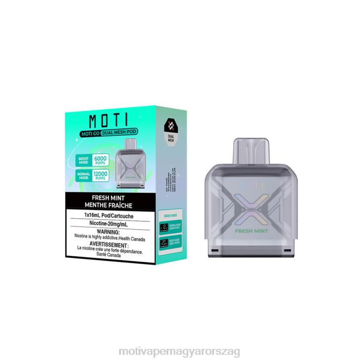 MOTI Go Pro eldobható tok friss menta BP2P691 Moti Vape Magyarország