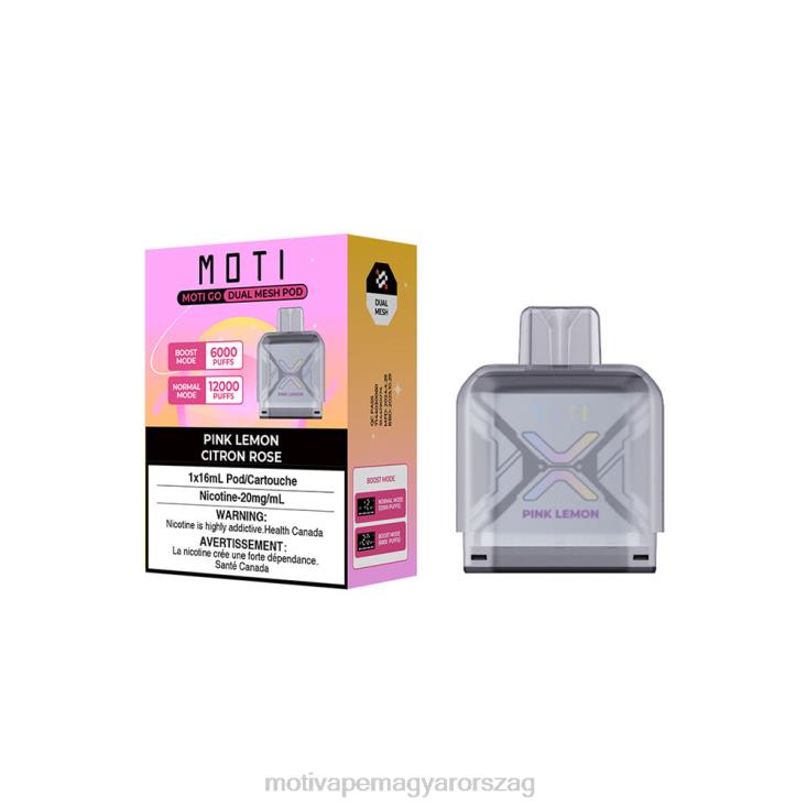 MOTI Go Pro eldobható tok rózsaszín citrom BP2P687 Moti Vape Price