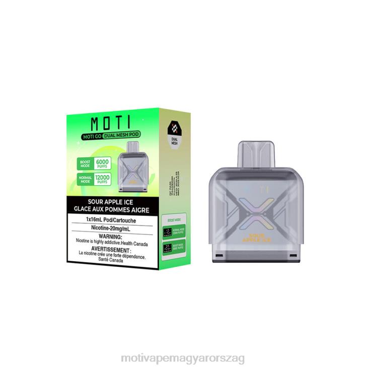 MOTI Go Pro eldobható tok savanyú almajég BP2P688 Moti Vape Near Me