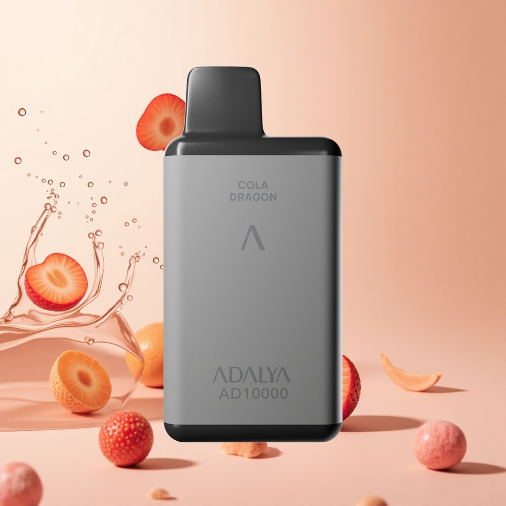 Eper fröccs Adalya AD 10000 Puffs hungary wholesale űrszürke, USB-C töltés