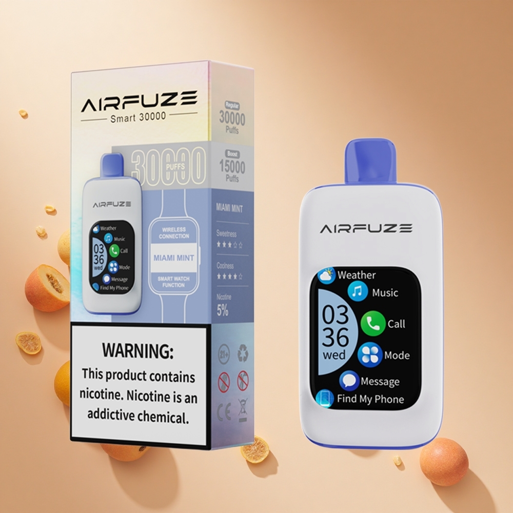 Miami Menta AirFuze Smart 30000 Puffs Hungary Wholesale 2.01\"TFT érintőképernyő