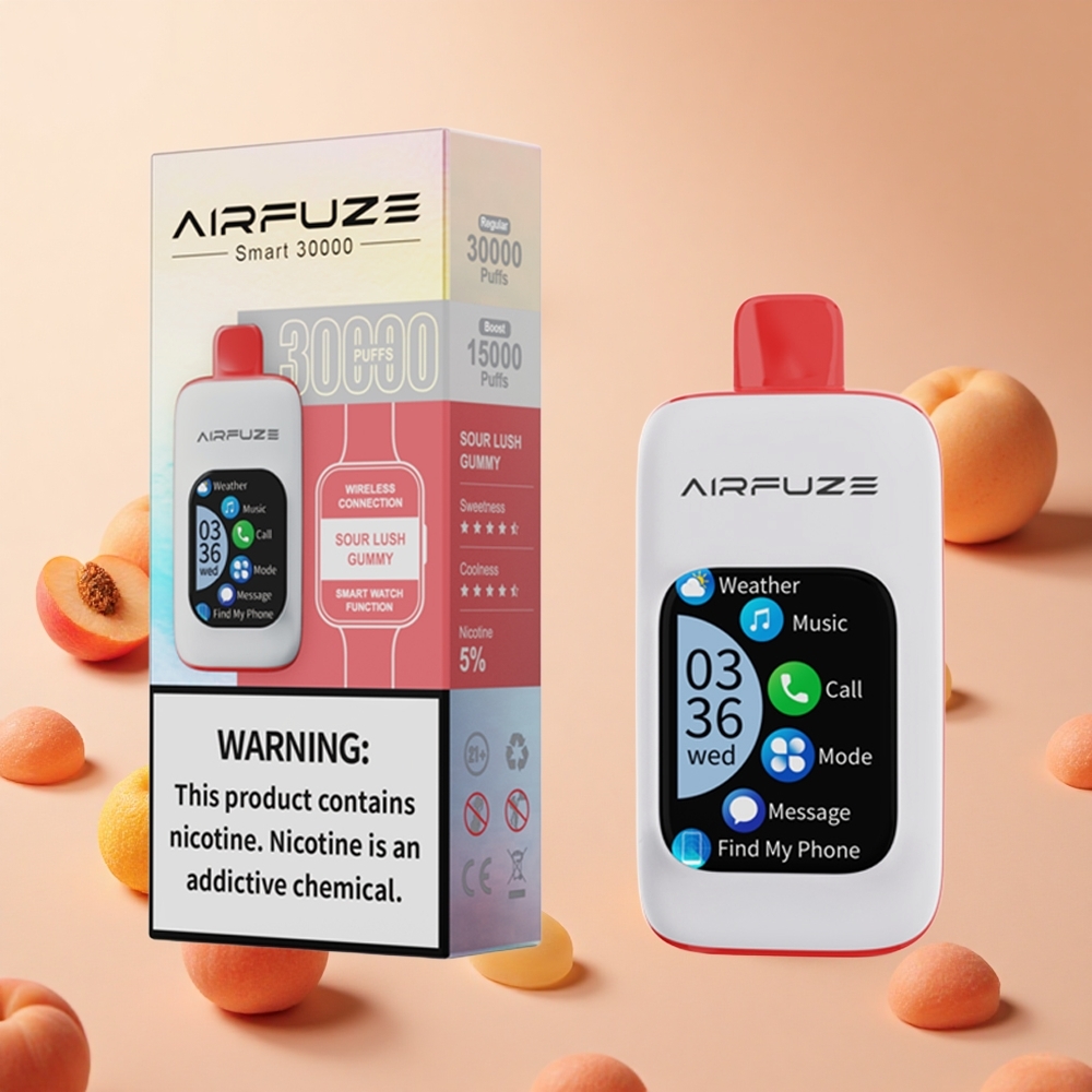 Savanyú Lédús Gummy AirFuze Smart 30000 Puffs Hungary Wholesale 2.01\"TFT érintőképernyő