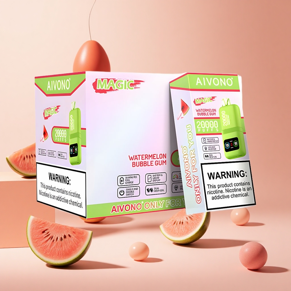 Görögdinnye Buborékráma Aivono AIM MAGIC 20000 Puffs hungary wholesale Típus-C töltés