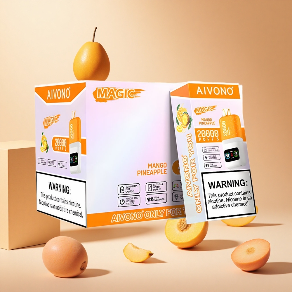 Mangó-Ananász Aivono AIM MAGIC 20000 Puffs hungary wholesale Típus-C, LCD kijelző