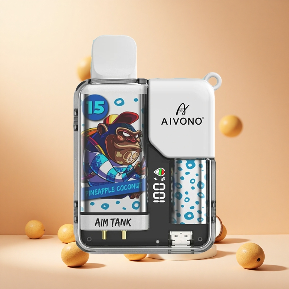 Ananász-Kókusz Aivono Aim-TANK 9500 Puffs hungary wholesale 18ml E-likvid