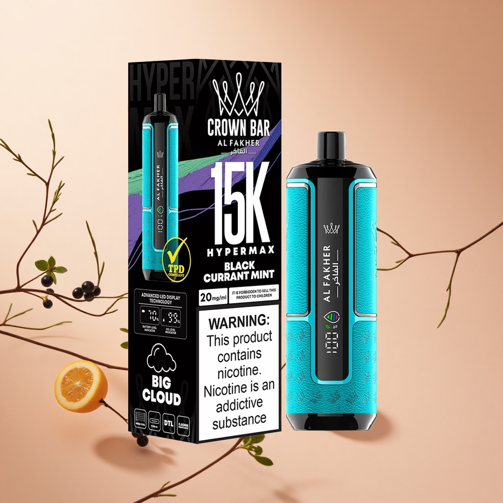 Feketeribizli Menta Al Fakher Crown Bar 15000 Puffs hungary wholesale 22ml e-folyadék