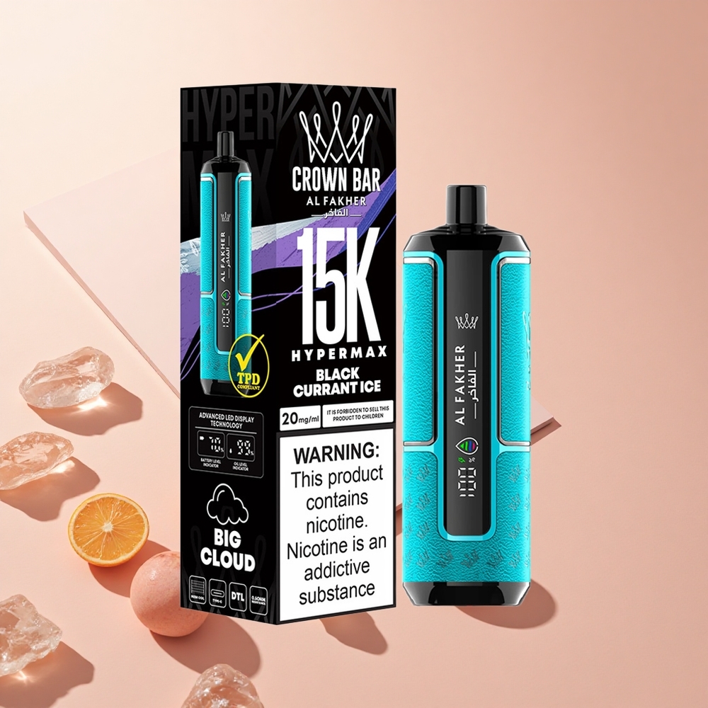 Feketeribizlikor Jég Al Fakher Crown Bar 15 000 Puffs hungary wholesale 22ml e-folyadék