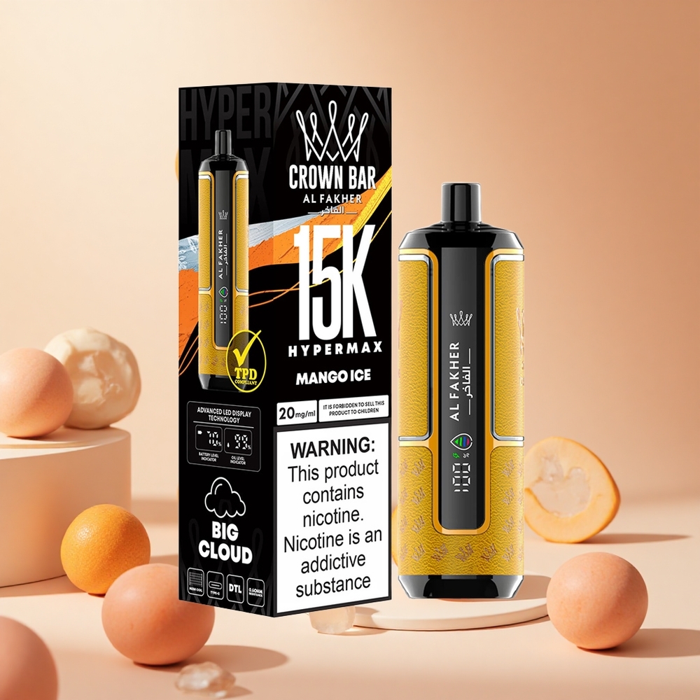 Mangó Jég Al Fakher Crown Bar 15K Hypermax 15 000 Puffs hungary wholesale Kompakt