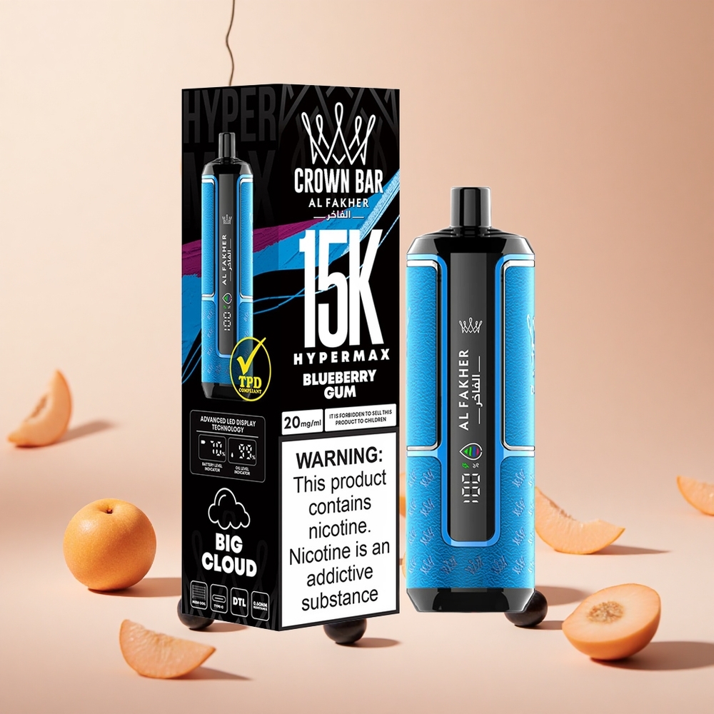 Áfonyás Rágó Al Fakher Crown Bar 15 000 Puffs hungary wholesale Hypermax 22ml