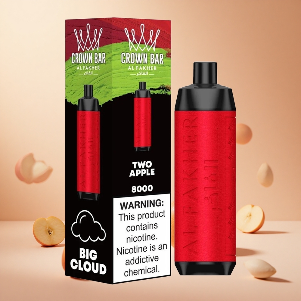 Két Almás Al Fakher Crown Bar 8000 Puffs hungary wholesale 18ml e-folyadék Kapacitás