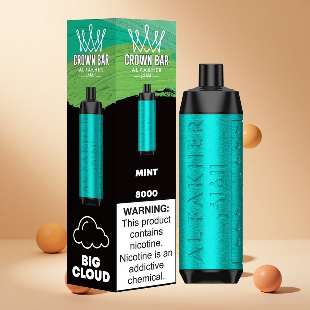 Menta Al Fakher Crown Bar 8000 Puffs Hungary Wholesale 18ml e-folyadék Kapacitás