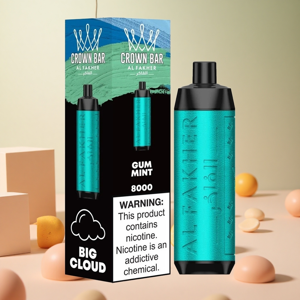 Rágógumis Íz Kombináció Al Fakher Crown Bar 8000 Puffs Hungary Wholesale USB Type-C