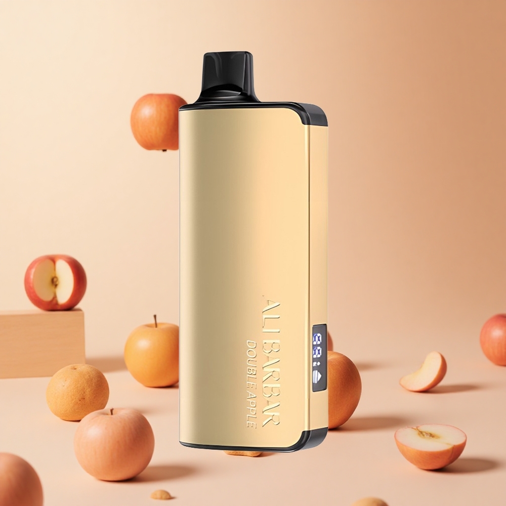 Kettős Alma Alibarbar Ingot 9000 Puffs hungary wholesale 22ml e-folyadékdel és LED Kijelzővel