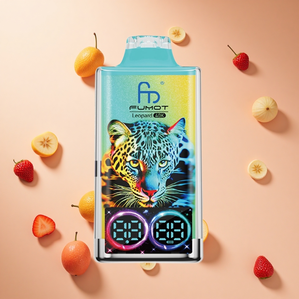 Eper-Banán Fumot Leopard 40000 Puffs hungary wholesale Típus-C töltéssel