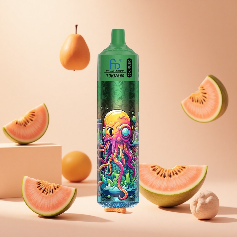 Görögdinnye Sárgadinnye Fumot RandM Tornado 30000 Puffs 30mL előre töltött hungary wholesale LED kijelző