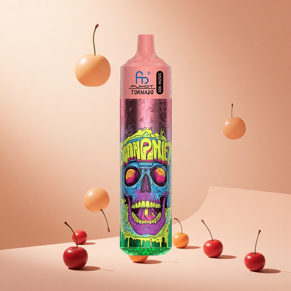 Hármas Cseresznye Fumot RandM Tornado 30000 Puffs 30mL előtöltött hungary wholesale LED kijelző