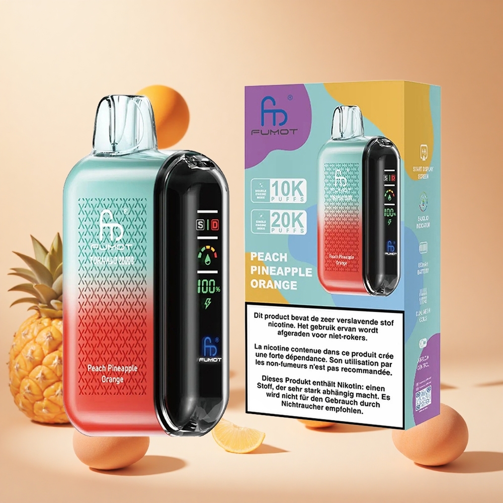 Barack Ananász Narancs Fumot Tornado 20000 Puffs hungary wholesale Dual Mesh Coil