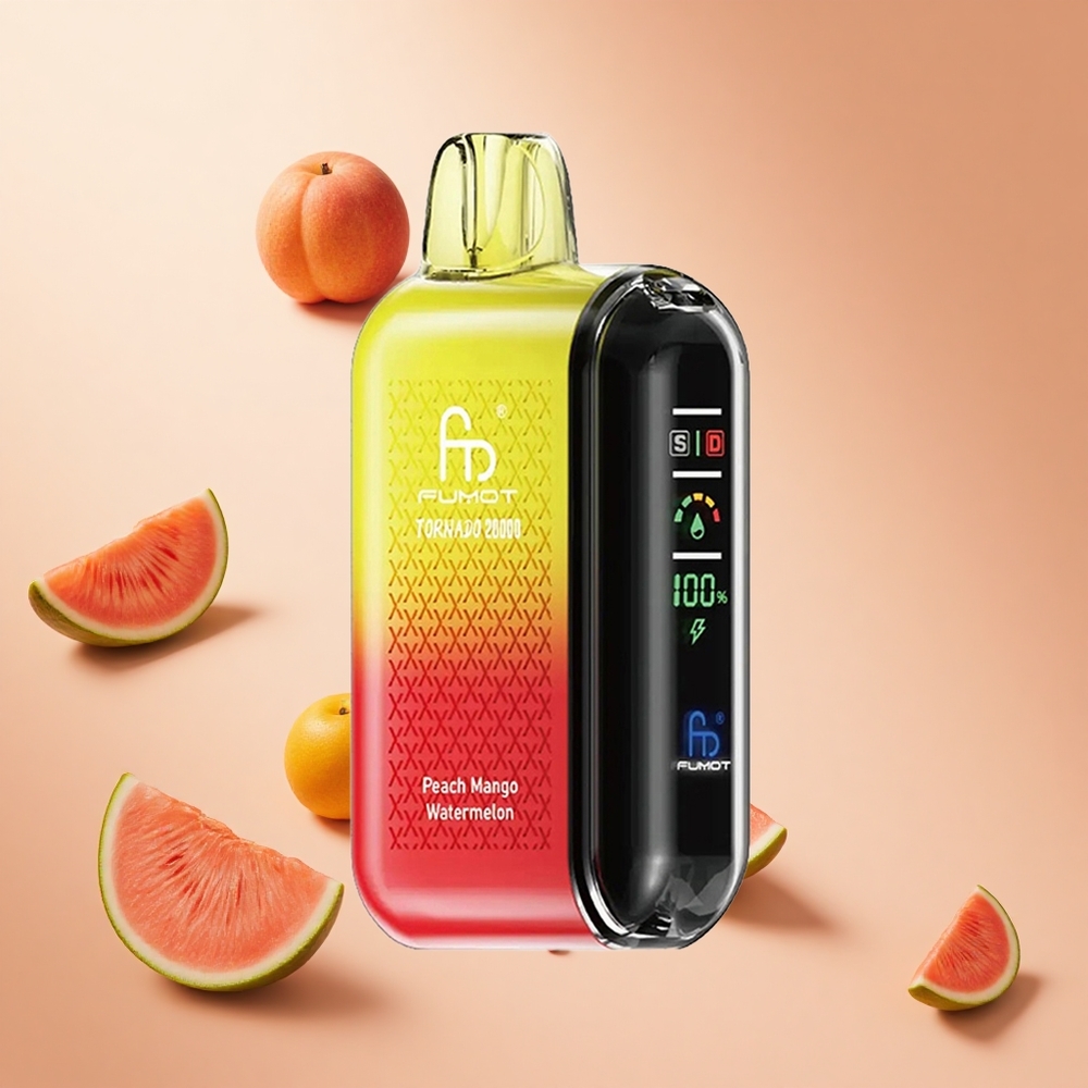Barack Mango Görögdinnye Fumot Tornado 20000 Puffs hungary wholesale Dual Mesh Coil