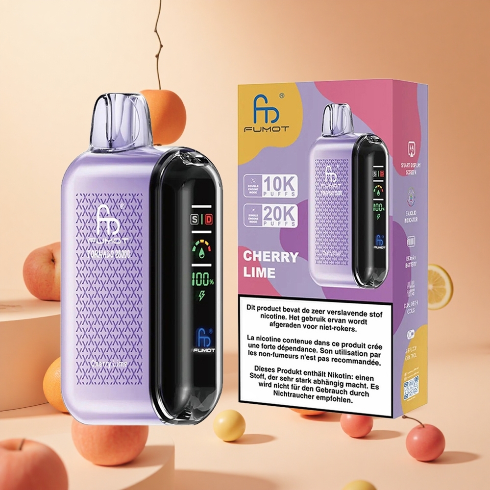 Cseresznye-Mézes Fumot Tornado 20000 Puffs hungary wholesale Duális Mesh Coil
