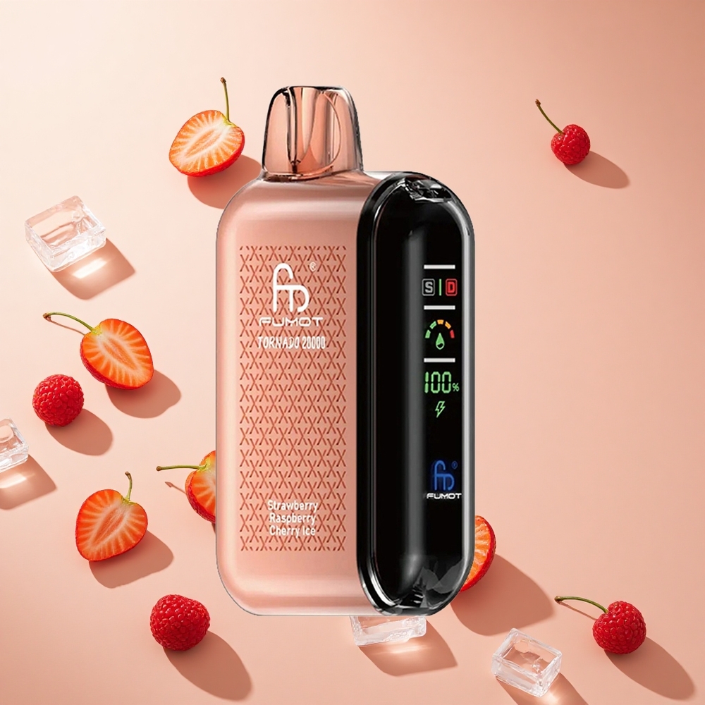 Eper Málna Cseresznye Jég Fumot Tornado 20000 Puffs hungary wholesale Dual Mesh Coil