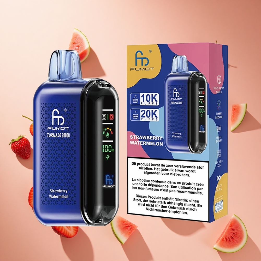 Eper görögdinnye Fumot Tornado 20000 Puffs hungary wholesale Dual Mesh Coil