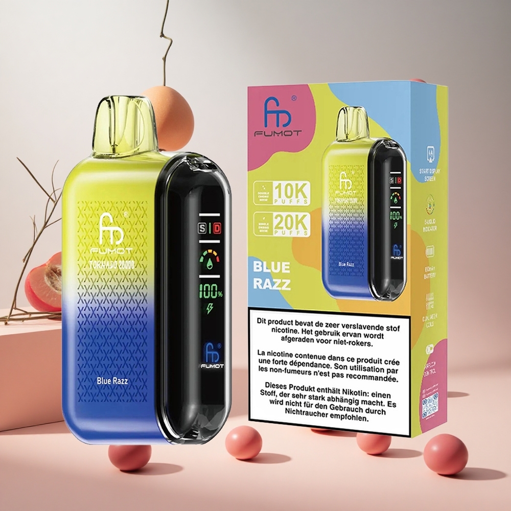 Kék Málna Fumot Tornado 20000 Puffs hungary wholesale Dual Mesh Coil