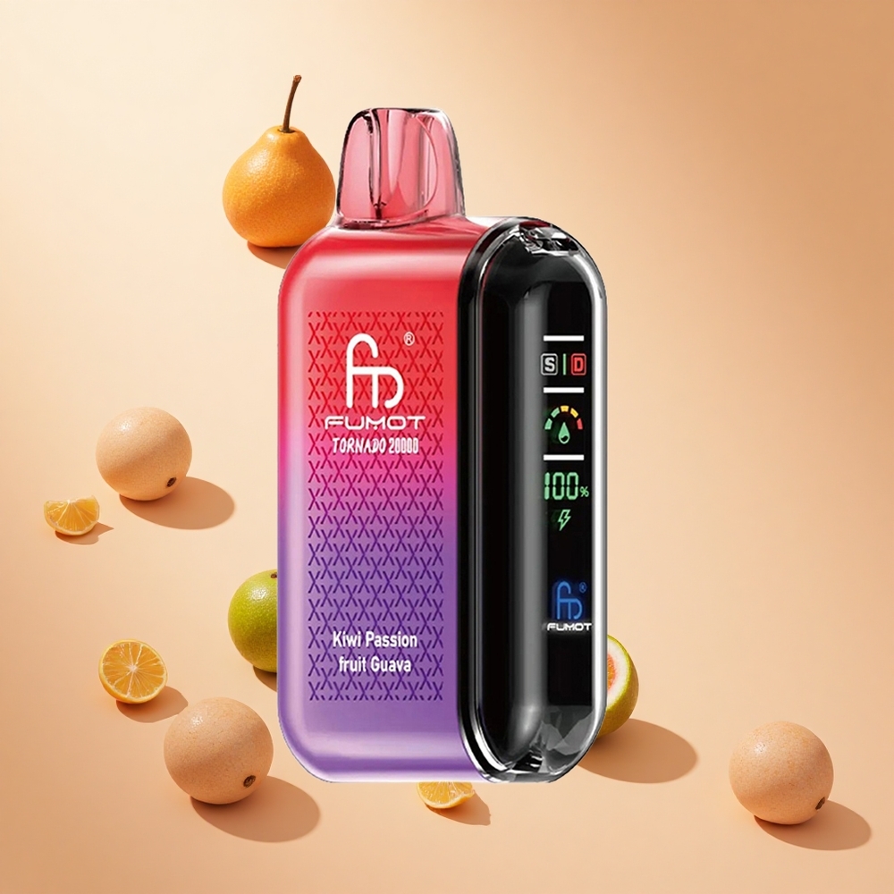 Kivi Passiógyümölcs Guava Fumot Tornado 20000 Puffs hungary wholesale Dual Mesh Coil