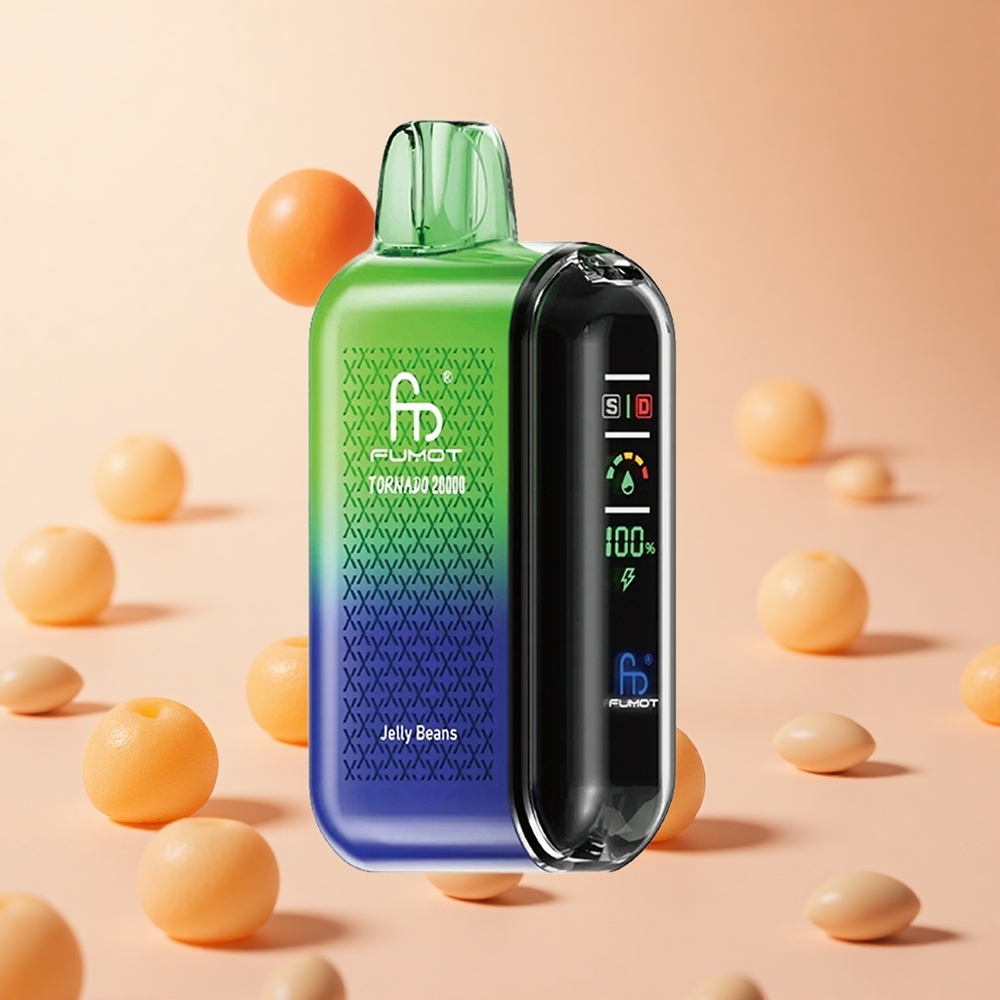 Málna-Mézes Jelly Beans Fumot Tornado 20000 Puffs hungary wholesale Duális Mesh Tekercs