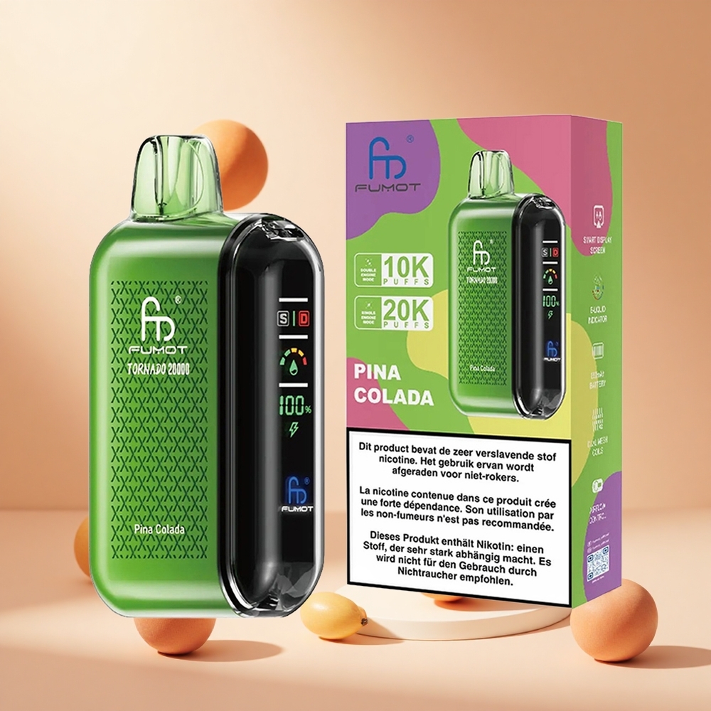 Pina Kolád íz Fumot Tornado 20000 Puffs hungary wholesale Duális Mesh Coil