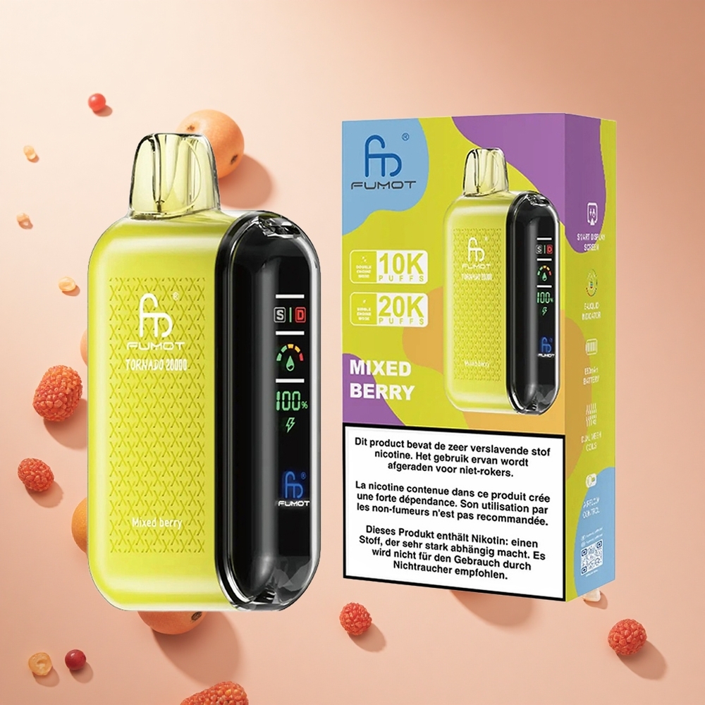 Vegyesbogyó Fumot Tornado 20000 Puffs hungary wholesale Duális Mesh Tekercs