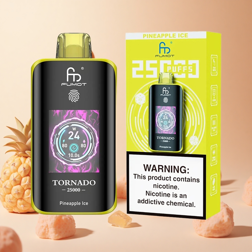 Ananász Jég Fumot Tornado 25000 Puffs hungary wholesale HD Kijelző és 700mAh Akku