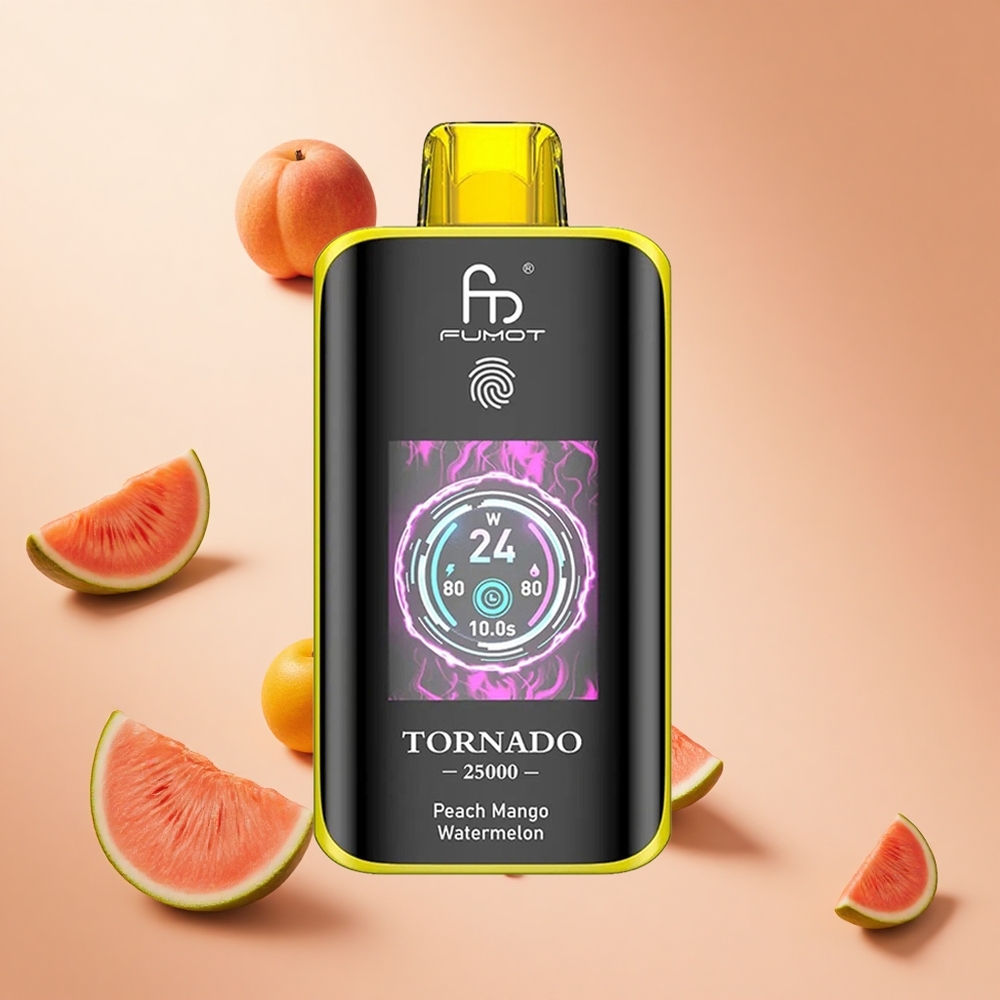 Barack Mango Görögdinnye Fumot Tornado 25000 Puffs hungary wholesale 20ml előtöltött és 700mAh