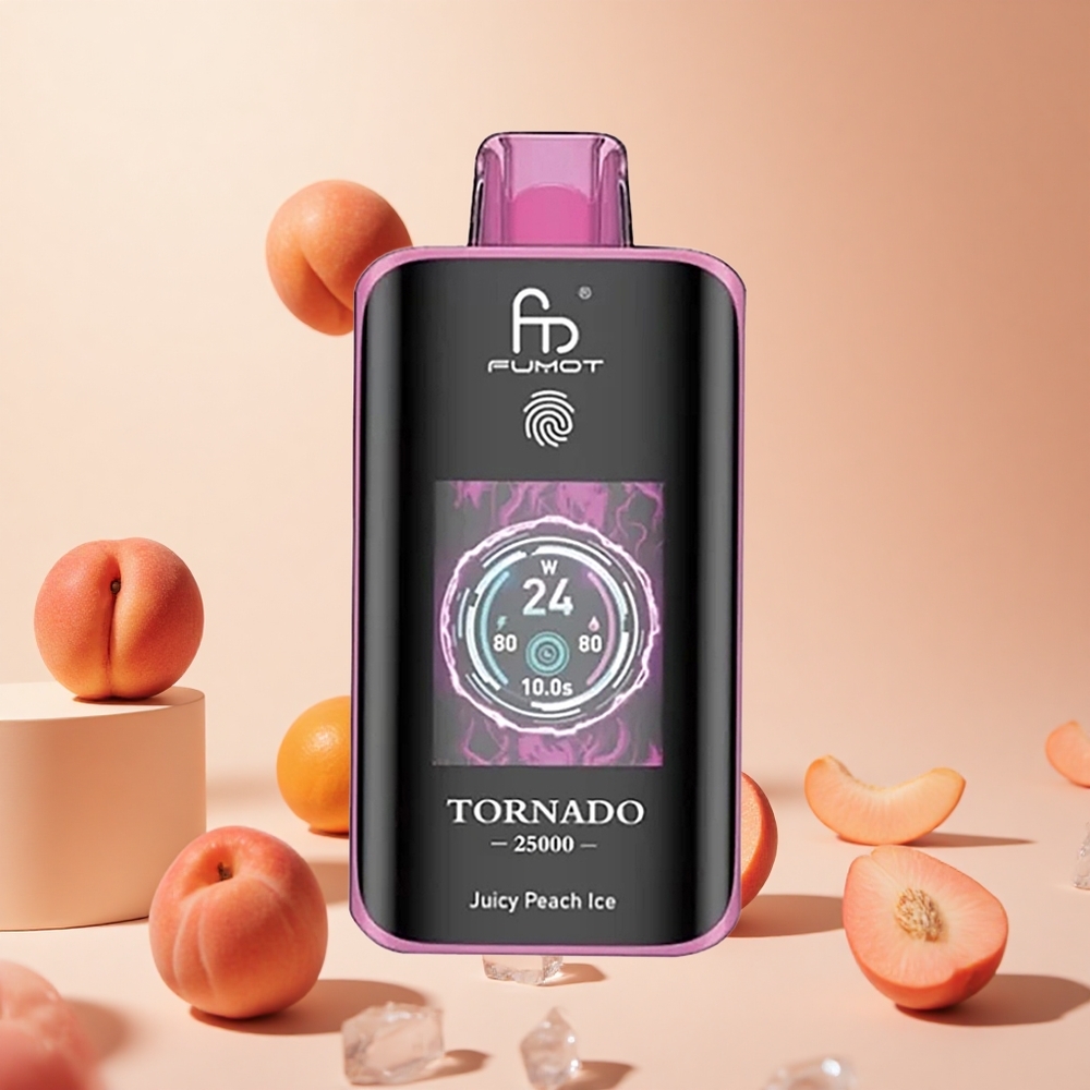 Juicy Peach Ice Fumot Tornado 25000 Puffs hungary wholesale 20ml előtöltött