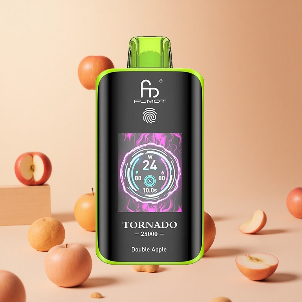 Kettős Alma Fumot Tornado 25000 Puffs hungary wholesale HD Kijelző és Type-C