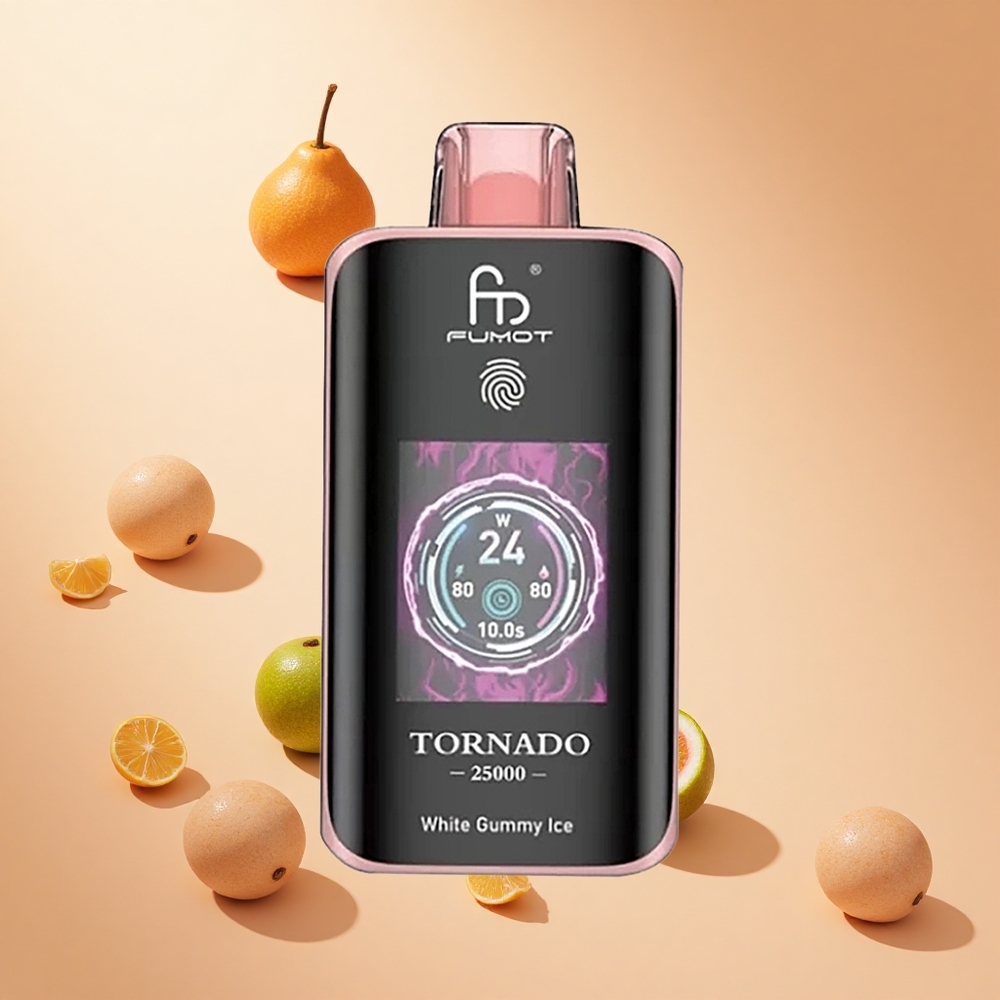 Kivi Passiógyümölcs Guava Fumot Tornado 25000 Puffs hungary wholesale HD Kijelző és 700mAh Akku
