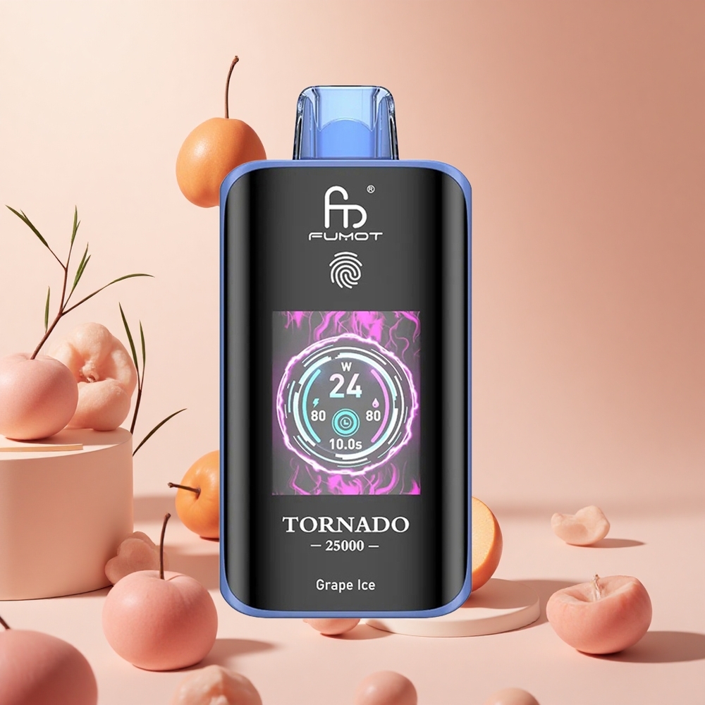 Szőlő Jég Fumot Tornado 25000 Puffs hungary wholesale HD Kijelző és 700mAh Akku