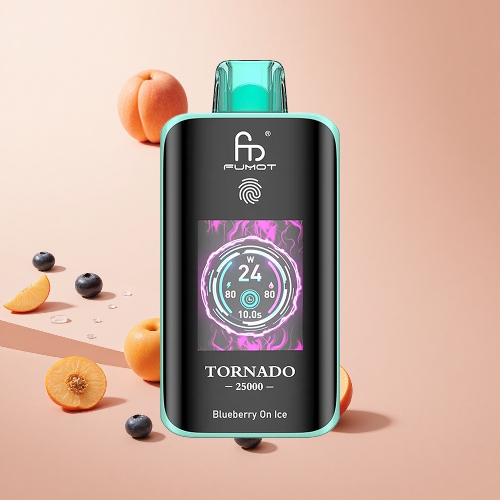Áfonya Jeges Fumot Tornado 25000 Puffs hungary wholesale HD Képernyő